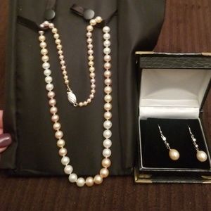 Earrings and necklace